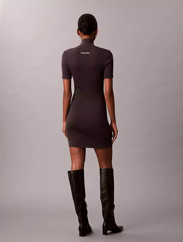 Strickkleid aus Lurex-Merinowollmischung Strickkleid aus Lurex-Merinowollmischung