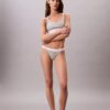 String-Bikini aus Cotton Stretch-Rippstoff