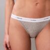 String-Bikini aus Cotton Stretch-Rippstoff