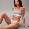 String-Bikini aus Cotton Stretch-Rippstoff