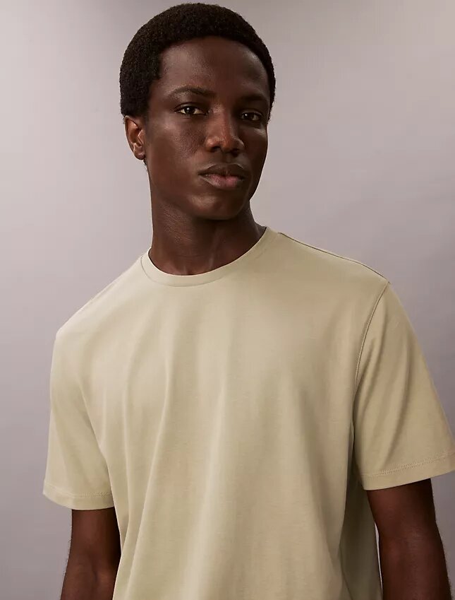 Supima-Baumwoll-T-Shirt mit Rundhalsausschnitt Supima-Baumwoll-T-Shirt mit Rundhalsausschnitt