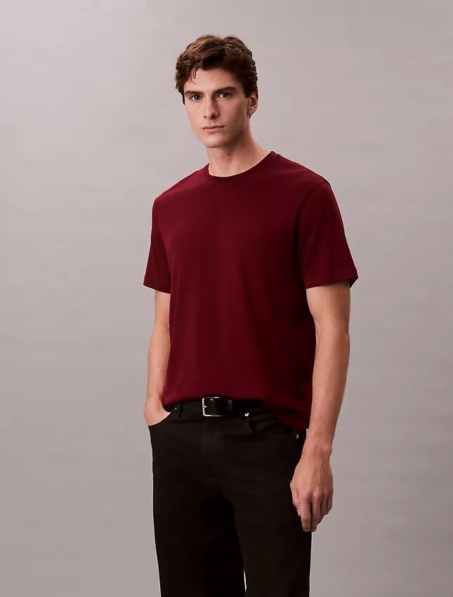 Supima-Baumwoll-T-Shirt mit Rundhalsausschnitt Supima-Baumwoll-T-Shirt mit Rundhalsausschnitt