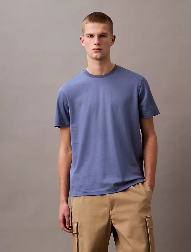 Supima-Baumwoll-T-Shirt mit Rundhalsausschnitt Supima-Baumwoll-T-Shirt mit Rundhalsausschnitt