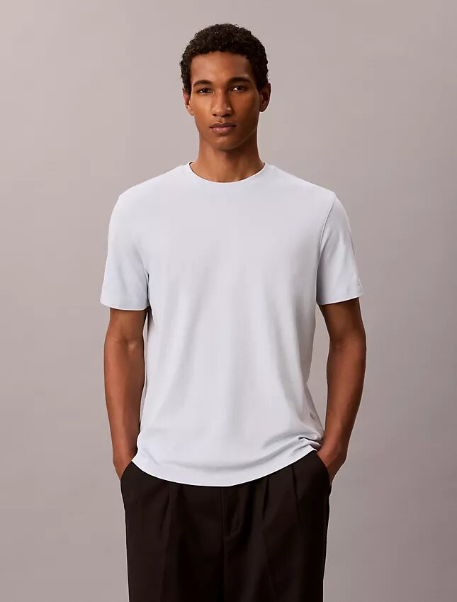 Supima-Baumwoll-T-Shirt mit Rundhalsausschnitt Supima-Baumwoll-T-Shirt mit Rundhalsausschnitt