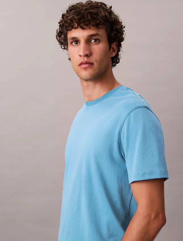 Supima-Baumwoll-T-Shirt mit Rundhalsausschnitt Supima-Baumwoll-T-Shirt mit Rundhalsausschnitt