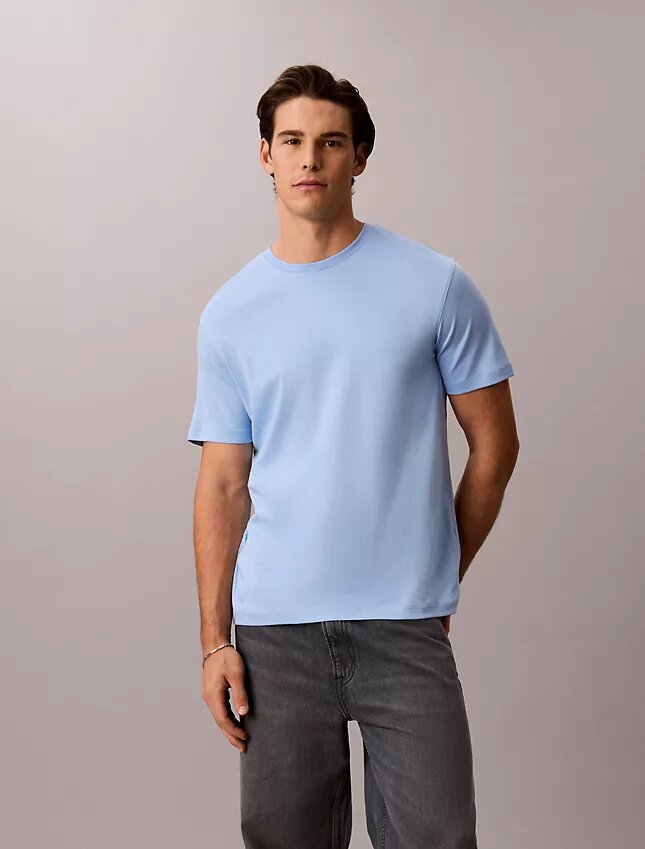 Supima-Baumwoll-T-Shirt mit Rundhalsausschnitt Supima-Baumwoll-T-Shirt mit Rundhalsausschnitt
