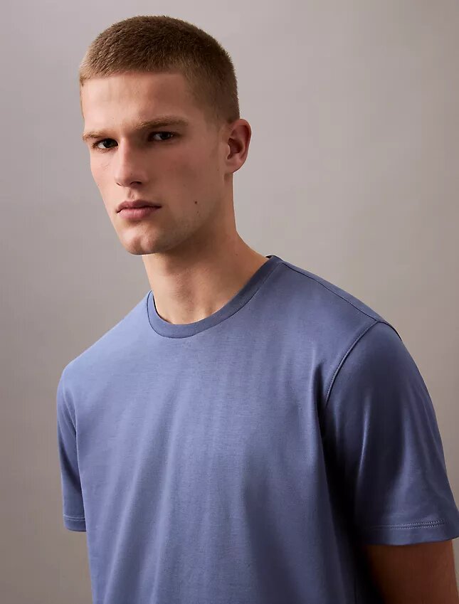 Supima-Baumwoll-T-Shirt mit Rundhalsausschnitt Supima-Baumwoll-T-Shirt mit Rundhalsausschnitt