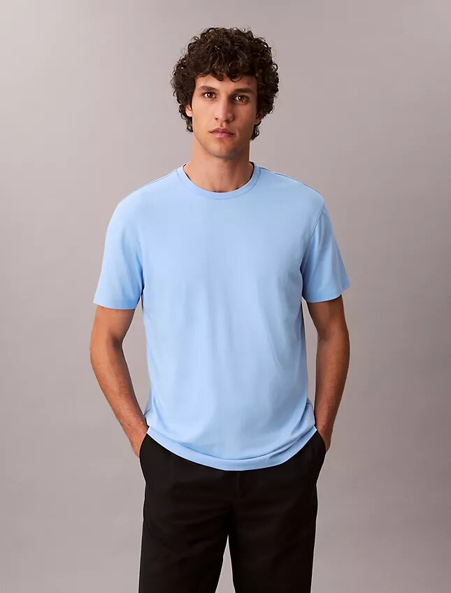Supima-Baumwoll-T-Shirt mit Rundhalsausschnitt Supima-Baumwoll-T-Shirt mit Rundhalsausschnitt