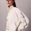 Sweatshirt mit durchgehendem Reißverschluss und Logo-Streifen Sweatshirt mit durchgehendem Reißverschluss und Logo-Streifen