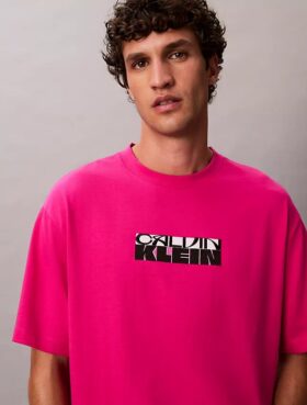 T-Shirt mit Block-Logo-Grafik in lockerer Passform