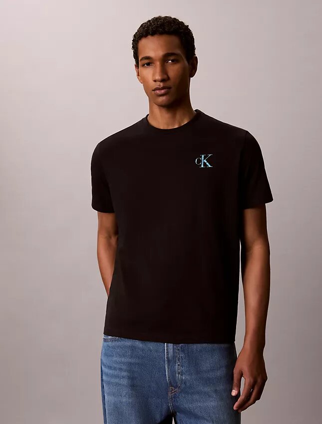 T-Shirt mit „Brushstroke Monologo“-Grafik T-Shirt mit „Brushstroke Monologo“-Grafik