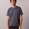 T-Shirt mit durchgehendem Monogram und lockerer Passform