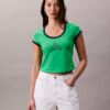 T-Shirt mit Monogram-Logo in grafischer Slim-Passform T-Shirt mit Monogram-Logo in grafischer Slim-Passform