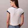 T-Shirt mit Monogram-Logo in grafischer Slim-Passform T-Shirt mit Monogram-Logo in grafischer Slim-Passform
