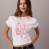 T-Shirt mit Rundhalsausschnitt und Stadtansicht-Grafik