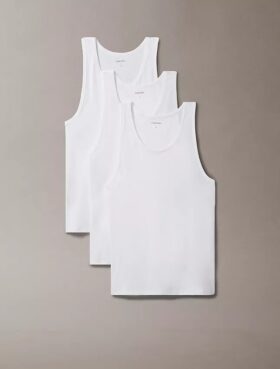 Tanktop aus Cotton Stretch-Mischung im 3er-Pack