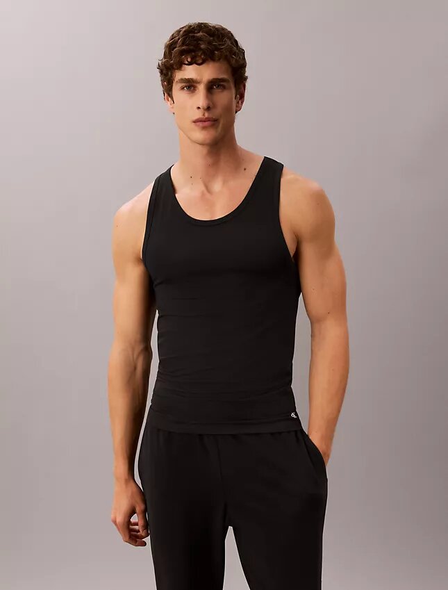 Tanktop aus Cotton Stretch-Mischung im 3er-Pack Tanktop aus Cotton Stretch-Mischung im 3er-Pack
