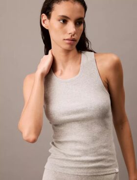 Tanktop aus Cotton Stretch-Rippstrick