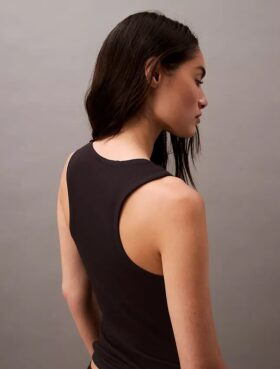 Tanktop aus Cotton Stretch-Rippstrick