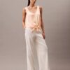 Tanktop aus geknittertem Satin mit Bindeband vorne Tanktop aus geknittertem Satin mit Bindeband vorne