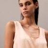 Tanktop aus geknittertem Satin mit Bindeband vorne Tanktop aus geknittertem Satin mit Bindeband vorne
