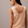 Tanktop aus geknittertem Satin mit Bindeband vorne Tanktop aus geknittertem Satin mit Bindeband vorne