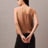 Tanktop aus geknittertem Satin mit Bindeband vorne Tanktop aus geknittertem Satin mit Bindeband vorne
