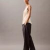 Tanktop aus geknittertem Satin mit Print Tanktop aus geknittertem Satin mit Print