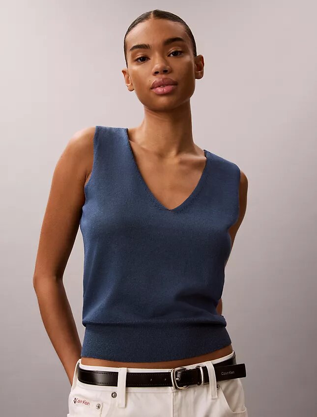 Tanktop aus Leinenmischung Tanktop aus Leinenmischung