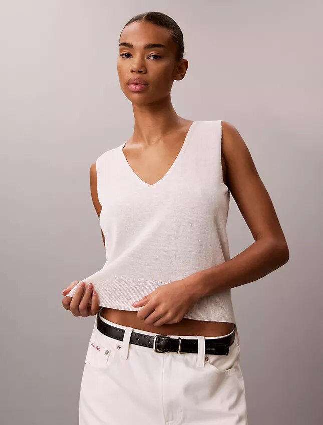 Tanktop aus Leinenmischung Tanktop aus Leinenmischung