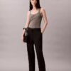 Tanktop aus Viskosemischung mit geripptem Saum Tanktop aus Viskosemischung mit geripptem Saum