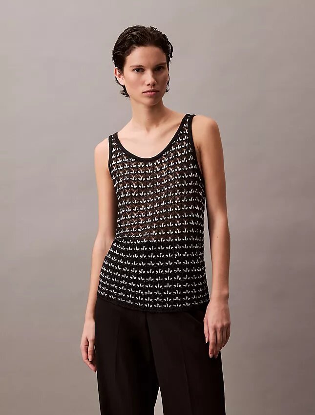 Tanktop mit Jacquard-Struktur Tanktop mit Jacquard-Struktur