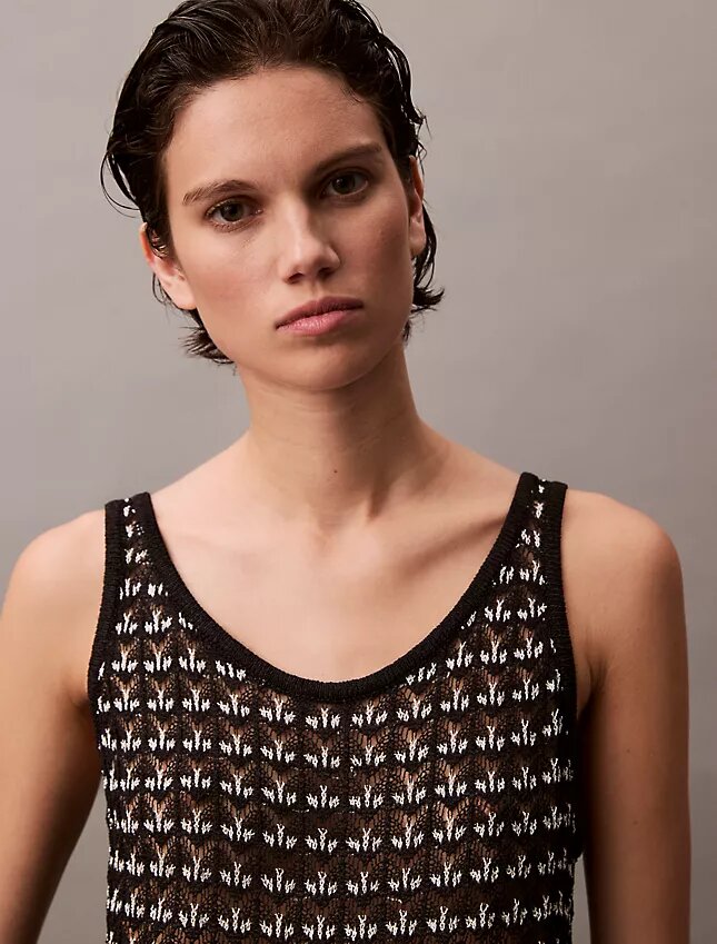 Tanktop mit Jacquard-Struktur Tanktop mit Jacquard-Struktur