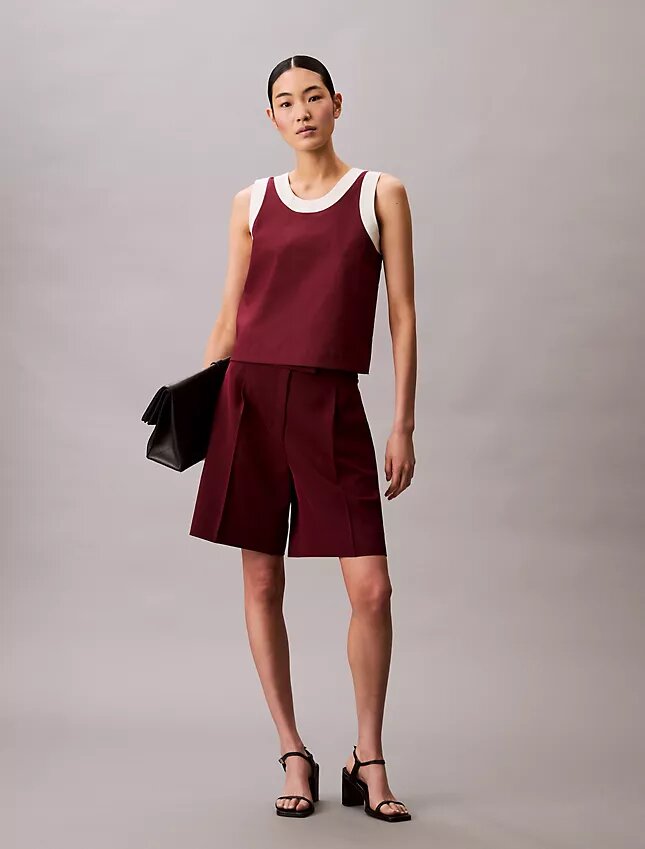 Tanktop mit Kontrastbesatz Tanktop mit Kontrastbesatz