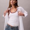 Tanktop mit kontrastfarbener Rippbündung Tanktop mit kontrastfarbener Rippbündung