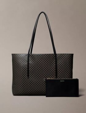 Tote-Bag mit durchgehendem Emblem-Logo und Beutel