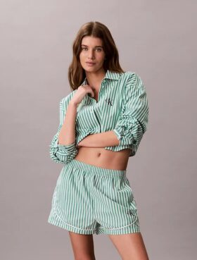 Trackshorts aus Baumwollpopeline