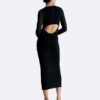 Transparentes Maxikleid mit Cut-outs am Rücken Transparentes Maxikleid mit Cut-outs am Rücken