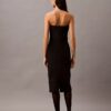 Trägerloses Kleid aus gebürsteter Wollmischung Trägerloses Kleid aus gebürsteter Wollmischung