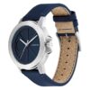 Uhr mit Emblem-Zifferblatt und Lederarmband