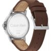 Uhr mit Emblem-Zifferblatt und Lederarmband