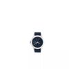 Uhr mit Emblem-Zifferblatt und Lederarmband