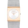 Uhr mit geometrischem Zifferblatt und Mesh-Armband Uhr mit geometrischem Zifferblatt und Mesh-Armband