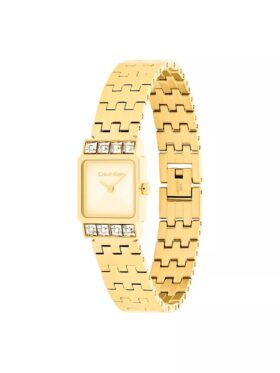 Uhr mit quadratischem Zifferblatt und Gliederarmband Uhr mit quadratischem Zifferblatt und Gliederarmband