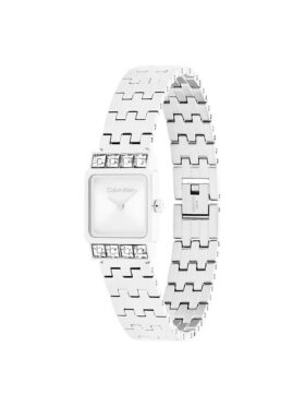 Uhr mit quadratischem Zifferblatt und Gliederarmband Uhr mit quadratischem Zifferblatt und Gliederarmband