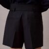 Utility-Shorts aus Wollmischung mit Fischgrätenmuster Utility-Shorts aus Wollmischung mit Fischgrätenmuster