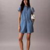 Washed Chambray-Strampler Washed Chambray-Strampler