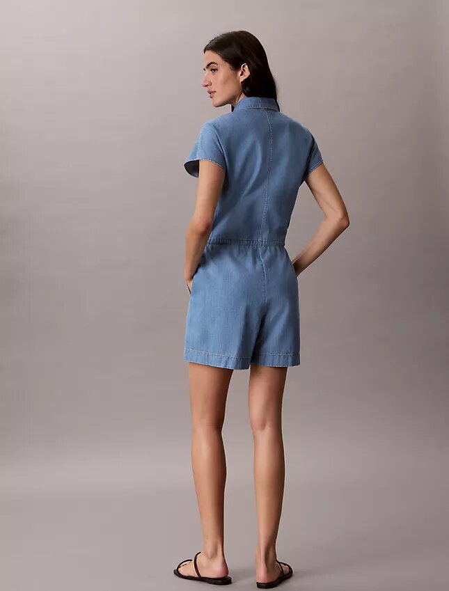 Washed Chambray-Strampler Washed Chambray-Strampler