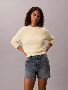 Weicher Baumwollpullover mit Monogram