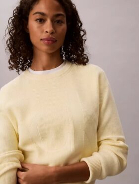 Weicher Baumwollpullover mit Monogram